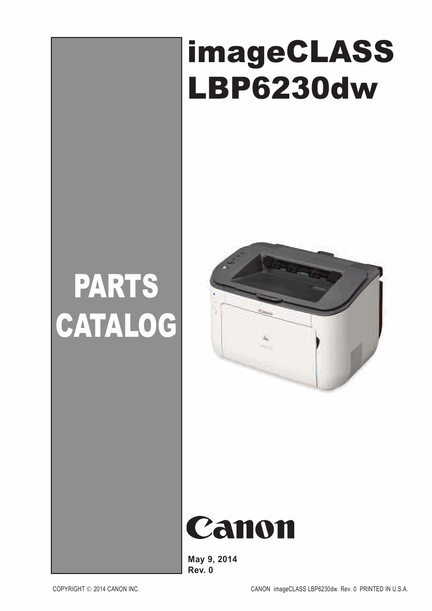 Canon imageCLASS LBP-6200 6230 6240 Parts Catalog Manual-1